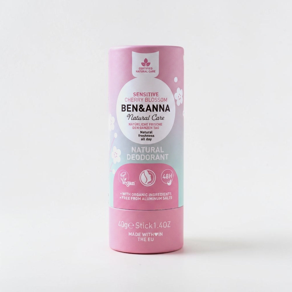 Ben & Anna Sensitive Natural Deodorant Paper Tube Cherry Blossom 40g