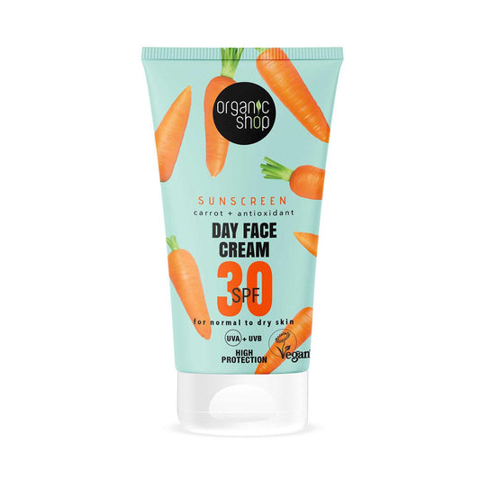 Organic Shop SPF30 Sunscreen Day Face Cream Normal to Dry Skin 50ml
