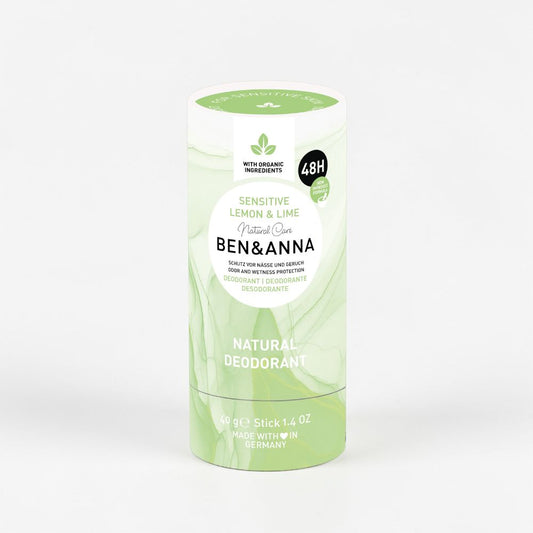 Ben & Anna Sensitive Natural Deodorant Paper Tube Lemon & Lime 40g