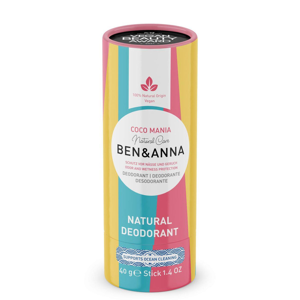Ben & Anna Soda Deodorant Paper Tube - Coco Mania 40g