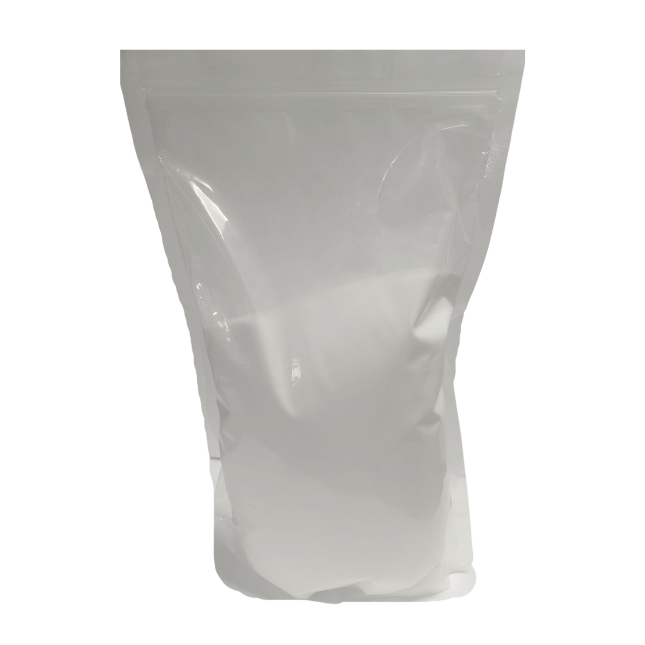 Clear plastic bag on a white background
