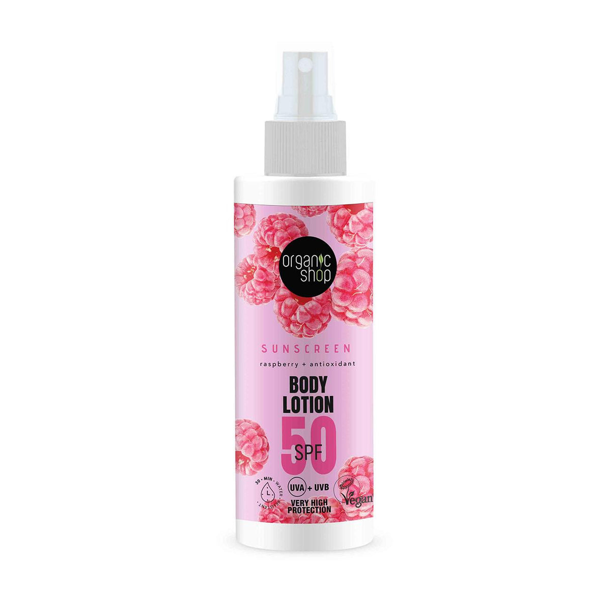 Organic Shop SPF50 Sunscreen Body Lotion 150ml