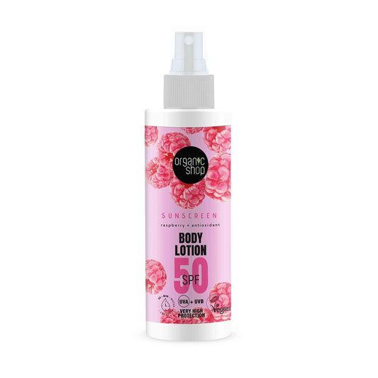 Organic Shop SPF50 Sunscreen Body Lotion 150ml