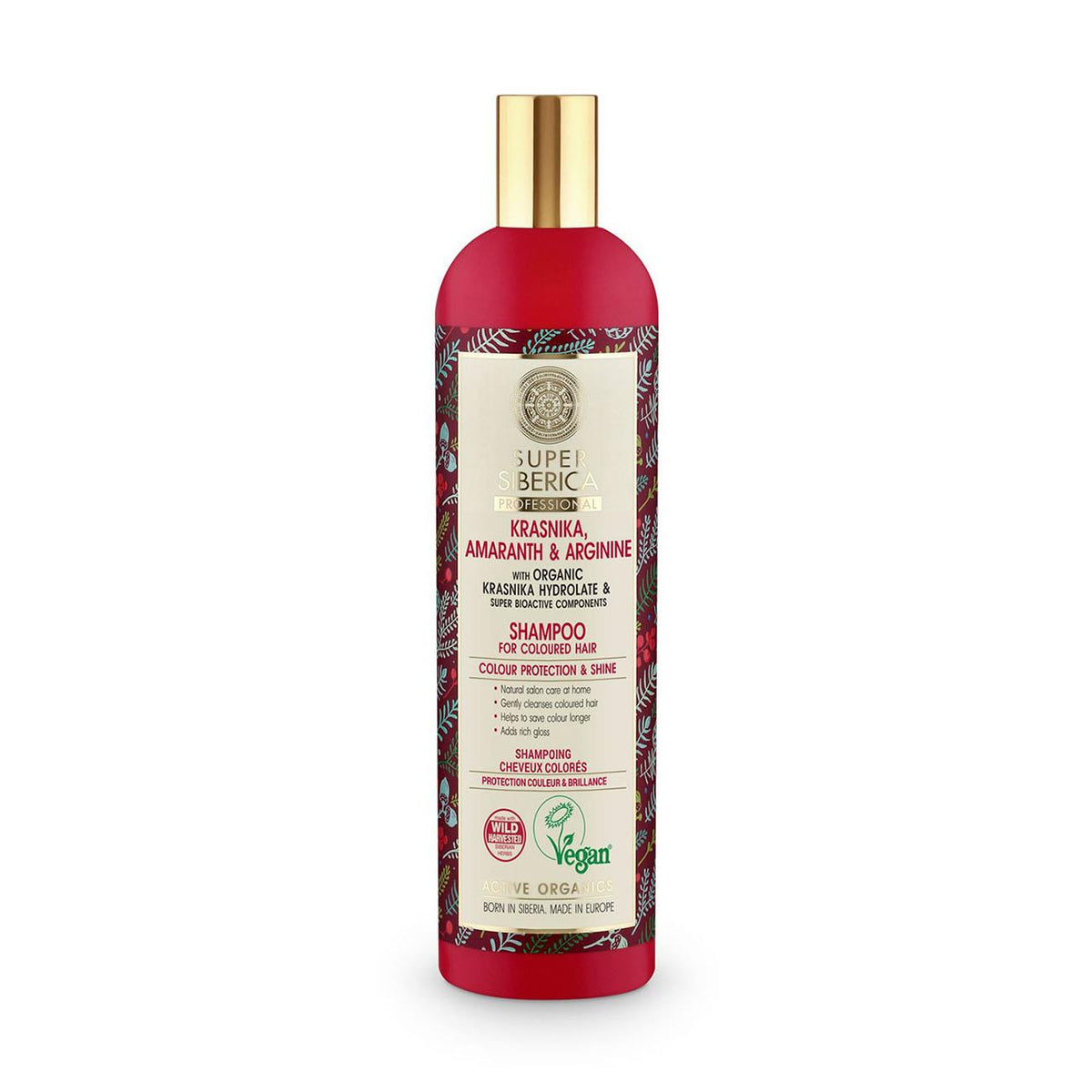 Super Siberica Shampoo Coloured Hair Krasnika amaranth & arginine 400ml