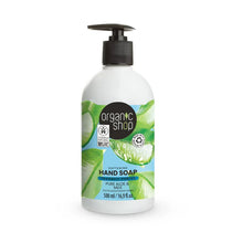 Load image into Gallery viewer, Hand soap bottle with pump on a white background
