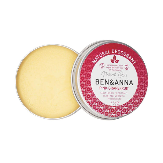 Ben & Anna Natural Pink Grapefruit Cream Deodorant Tin 45g