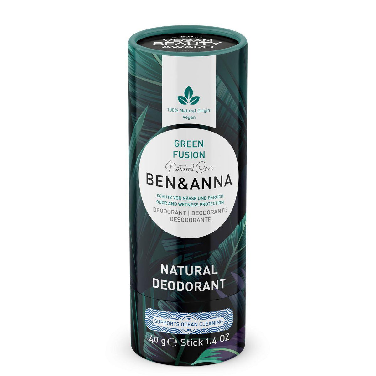 Soda Deodorant Paper Tube - Green Fusion 40g
