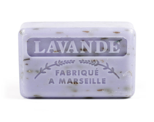 Marseille Exfoliant Soap Lavande Pétales (Lavender Flowers) 125g